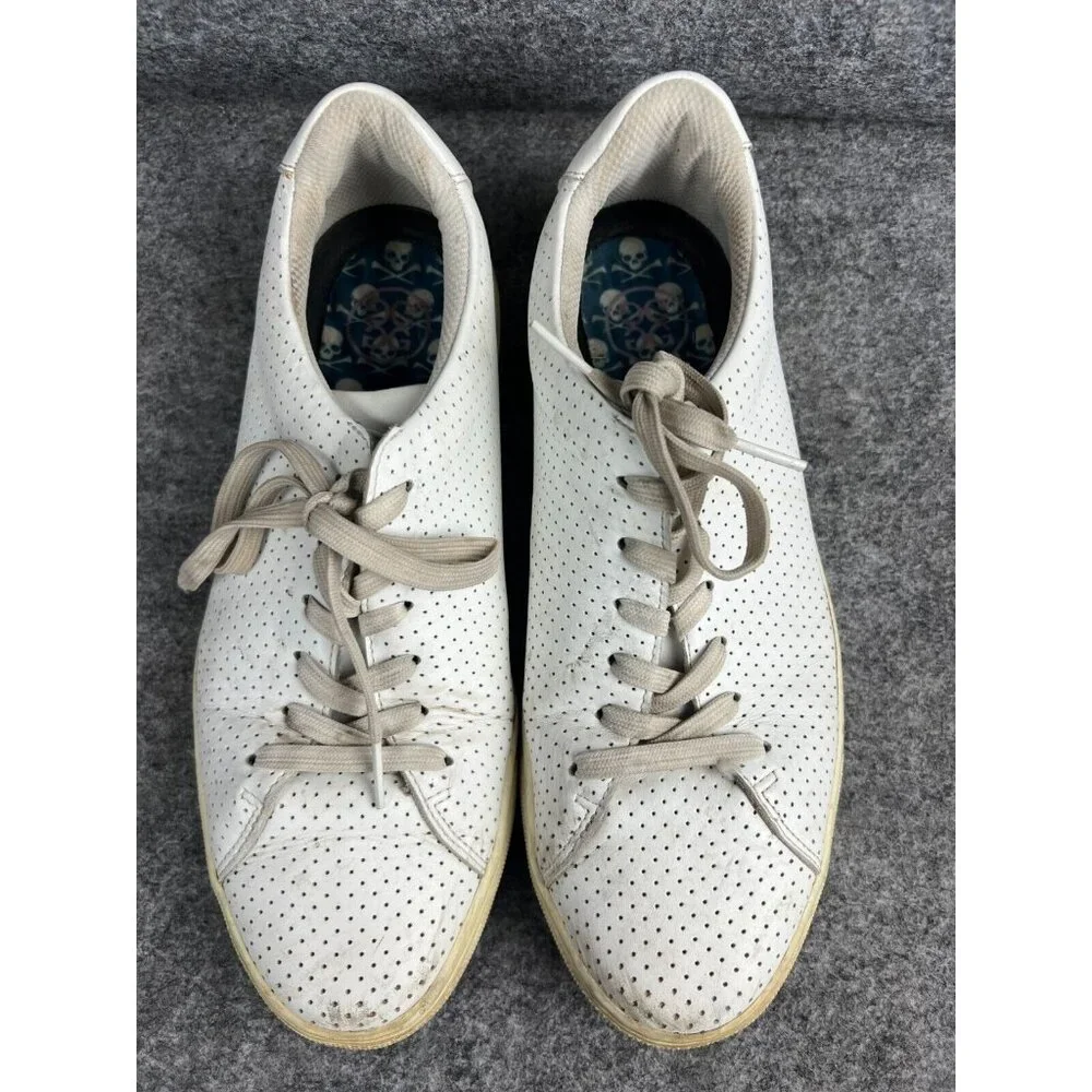 G/Fore Durf Golf Shoes Women's 11 White Perforated Leather Low Top Casual G4 - Picture 2 of 6